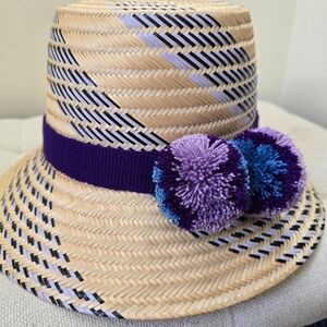 Stylish Purple and Tan Women's Hat